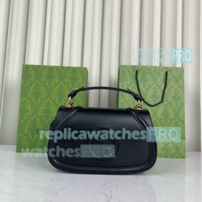 Replica GG Black Blondie Small Top Handle Bag 